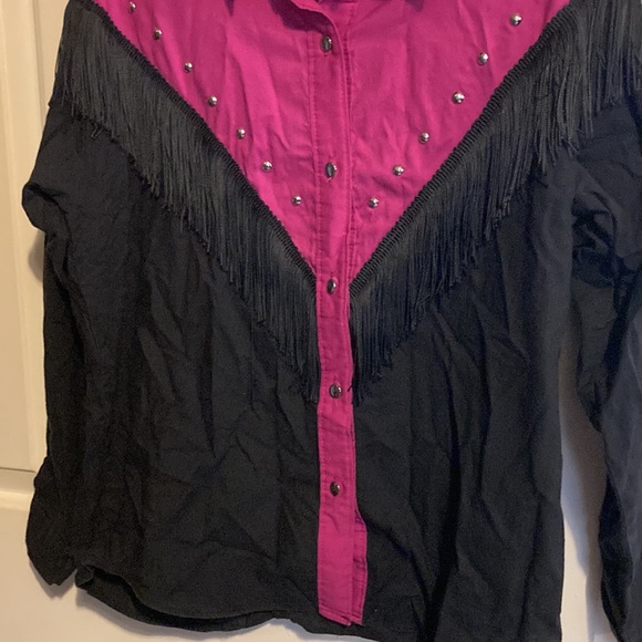Vintage Sassa Rodeo blouse size L runs small - Picture 2 of 11
